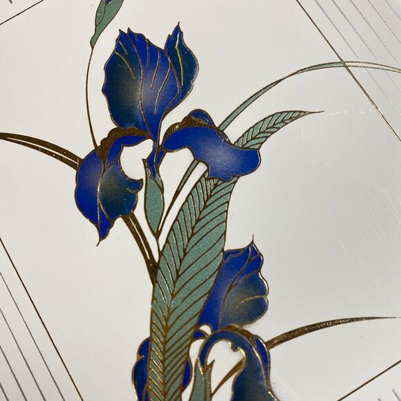 Grand Iris Otagiri Japan Photo Album Gold Purple Flower Lacquerware Vintage - Picture 1 of 13